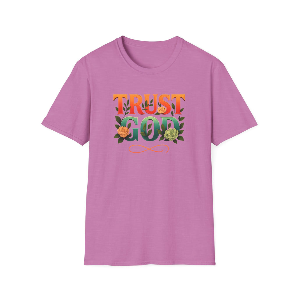 Trust God Floral Design T-Shirt
