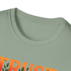 Trust God Floral Design T-Shirt