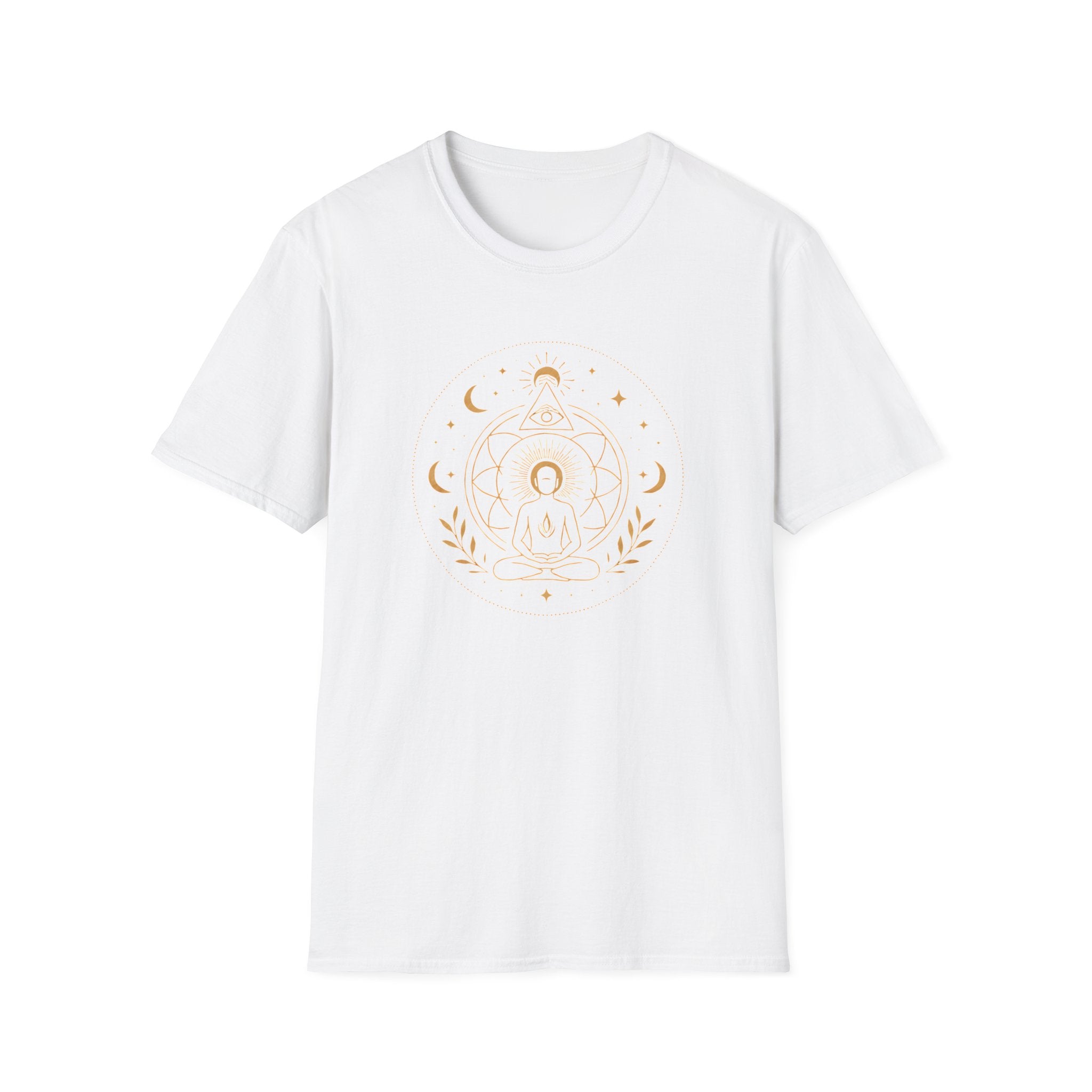 Golden Meditation Mandala T-Shirt