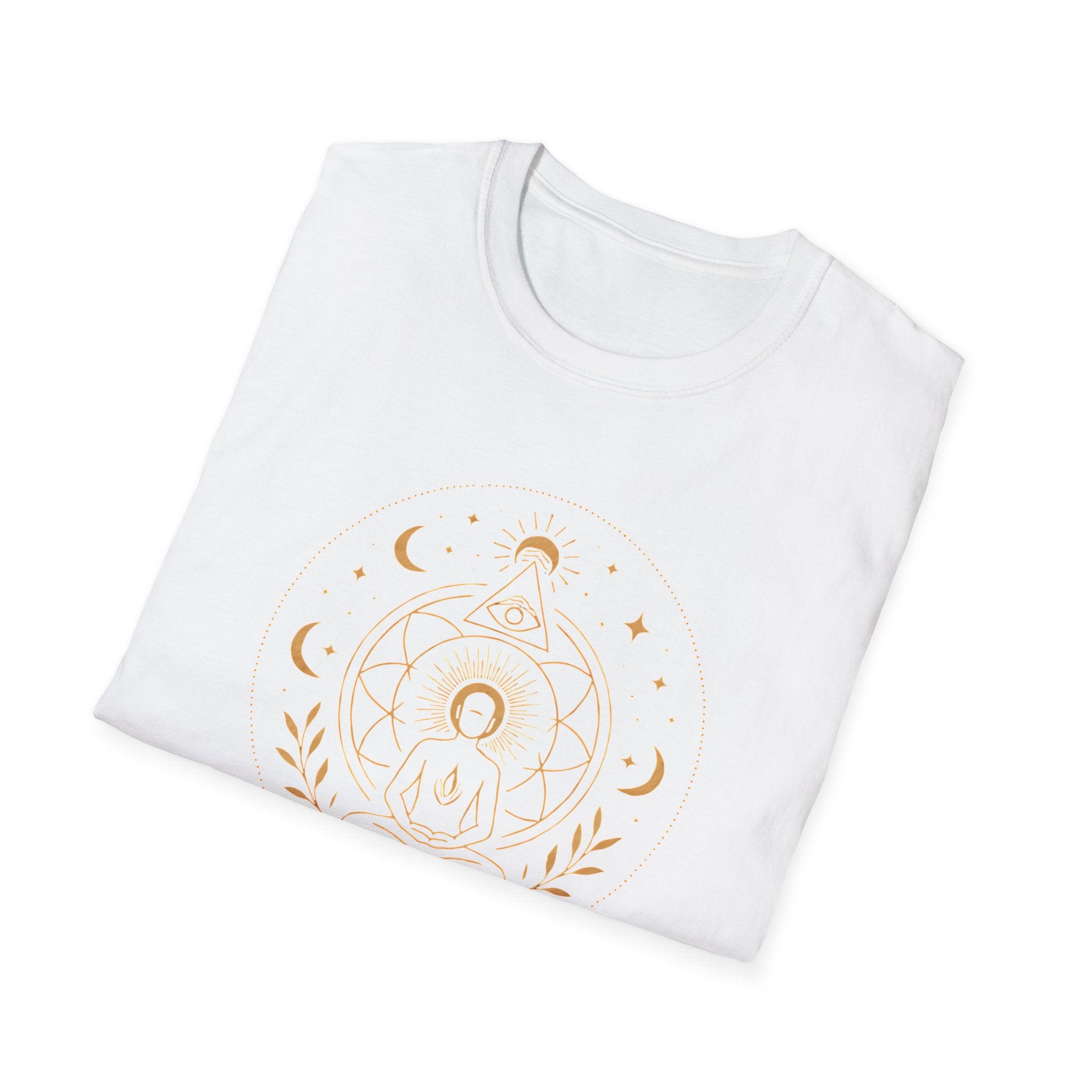 Golden Meditation Mandala T-Shirt